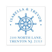 Nautical Theme Wedding Custom Ship Wheel Permastempel (Design)