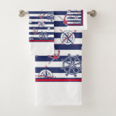 Nautical Themed Badhandtuch Set (Insitu)