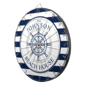 Nautical Themed Beach House Ship Wheel Dartscheibe (Vorderseite rechts)