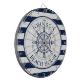 Nautical Themed Beach House Ship Wheel Dartscheibe (Vorderseite Links)