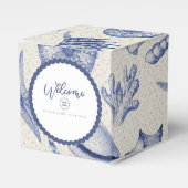 Nautical Themed Blue Seashell Geschenkschachtel (Vorderseite)