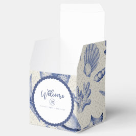 Nautical Themed Blue Seashell Geschenkschachtel