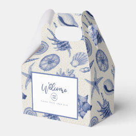 Nautical Themed Blue Seashell Geschenkschachtel