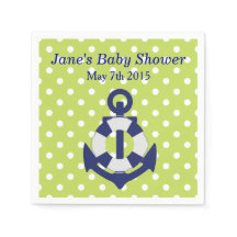 Nautical Themed Boy Babydusche Napkins