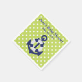 Nautical Themed Boy Babydusche Napkins Serviette (Ecke)