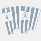 Nautical-Themed Floral Anchor Dusty Blue White Geschenkschachtel (Ungeklappt)