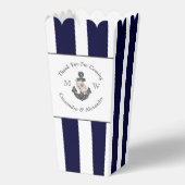 Nautical-Themed Floral Anchor White Navy Blau Geschenkschachtel (Rückseite)