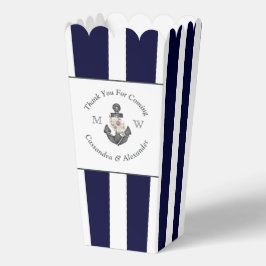 Nautical-Themed Floral Anchor White Navy Blau Geschenkschachtel