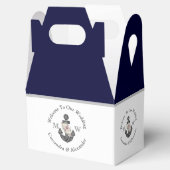 Nautical-Themed Floral Anchor White Navy Blau Geschenkschachtel (Geöffnet)