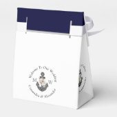 Nautical-Themed Floral Anchor White Navy Blau Geschenkschachtel (Rückseite)