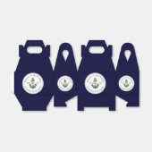 Nautical-Themed Floral Anchor White Navy Blau Geschenkschachtel (Ungefaltet)