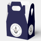 Nautical-Themed Floral Anchor White Navy Blau Geschenkschachtel (Geöffnet)