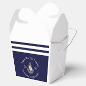 Nautical-Themed Floral Anchor White Navy Blue Favo Geschenkschachtel (Geöffnet)