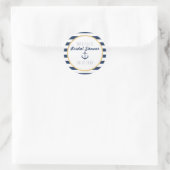 Nautical Themed Gefälligkeitsaufkleber - Brautpart Runder Aufkleber (Tasche)