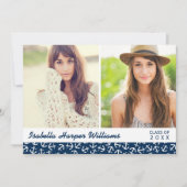 Nautical Themed Graduation Party 2 Fotos Grad Einladung (Vorderseite)