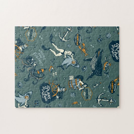 Nautical Themed New England Puzzle (Horizontal)