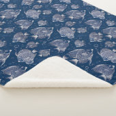 Nautical-Themed Sherpa Blanket Sherpadecke (3/4)
