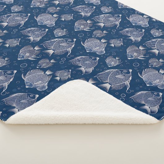 Nautical-Themed Sherpa Blanket Sherpadecke (3/4)