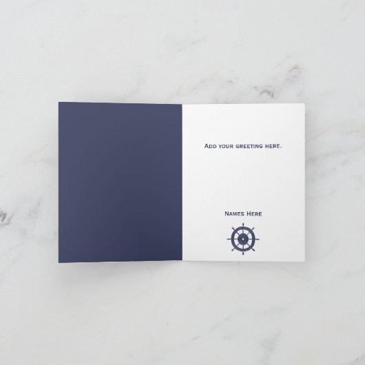 Nautical Themed Wedding Danke (Innenseite)