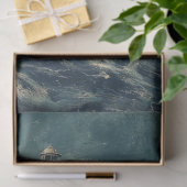 Nautical Tissue Paper with Lighthouse and Seagull Seidenpapier (Geschenk)