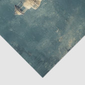 Nautical Tissue Paper with Lighthouse and Seagull Seidenpapier (Detail)