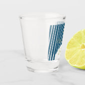 Nautical Trauzeugin Gold Anker Hochzeitslogo Schnapsglas (Links)