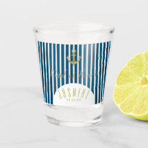 Nautical Trauzeugin Gold Anker Hochzeitslogo