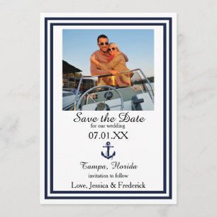 Nautical Trim für die doppelte Marine - Save the D Save The Date