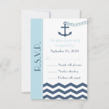 Nautical UAWG Wedding Invitation Card