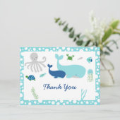 Nautical Under Sea Baby Shower Danke (Stehend Vorderseite)