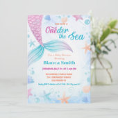 Nautical Under Sea Baby Shower Einladung (Stehend Vorderseite)