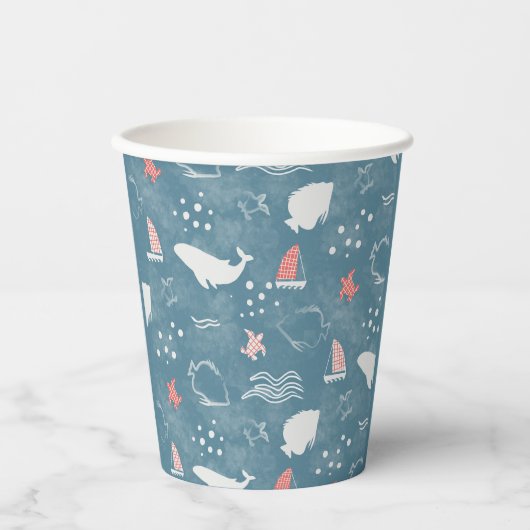 Nautical Under Sea Baby Shower Pappbecher (Vorderseite)