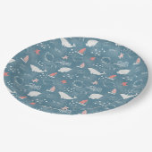 Nautical Under Sea Baby Shower Pappteller (Schrägansicht)