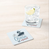 Nautical Vibes Cruise Squad Rechteckiger Pappuntersetzer (Vor Ort)