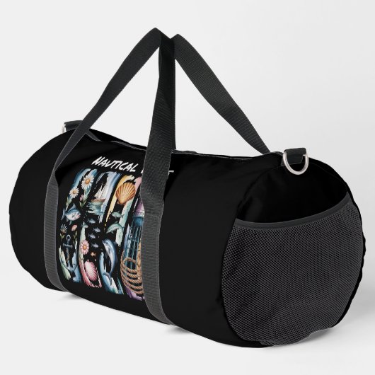 Nautical Vibes Marine Elements  Duffle Bag (Rechte Ecke)