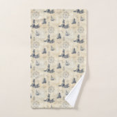 Nautical Vintag Lighthouses Sailboats Badhandtuch Set (Handtuch)