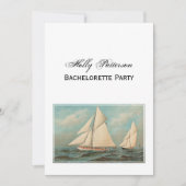 Nautical Vintag Yachten Racing #1 Einladung (Vorderseite)