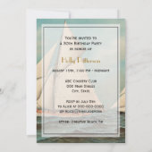 Nautical Vintag Yachten Racing #1 Geburtstag Einladung (Rückseite)