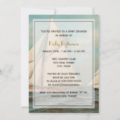 Nautical Vintag Yachten Racing #1 Kinderdusche Einladung (Rückseite)