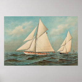 Nautical Vintag Yachten Racing #1 Poster