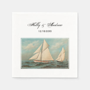 Nautical Vintag Yachten Racing #1 Serviette