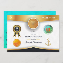 Nautical Virtual Graduation Party Einladung