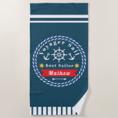 Nautical Voyager Best Sailor Strandtuch (Vorderseite)