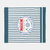 Nautical Voyager Best Sailor White Fleece Blanket (Vorderseite (Horizontal))