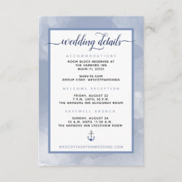 #Nautical Watercolor Anchor Event Wedding Details Begleitkarte
