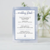 #Nautical Watercolor Anchor Event Wedding Details Begleitkarte (Stehend Vorderseite)