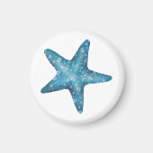 Nautical Watercolor Blue Starfish Magnet (Vorne)