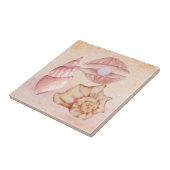 Nautical watercolor Seashells pink painting art Fliese (Seite)