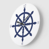 Nautical Wave Nursery Wheel Große Wanduhr (Winkel)