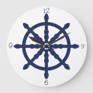 Nautical Wave Nursery Wheel Große Wanduhr